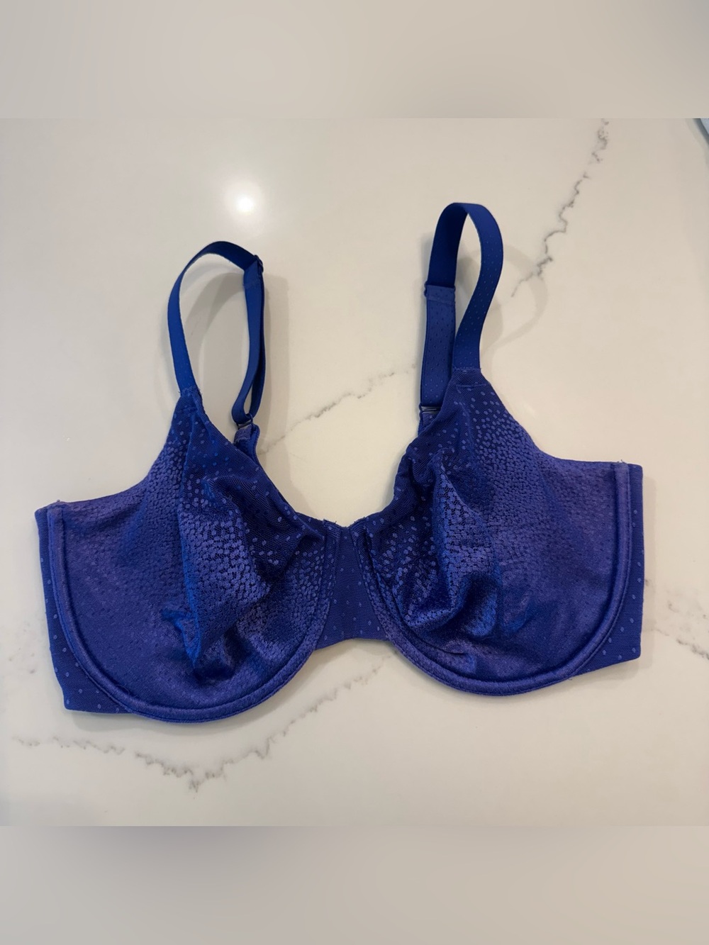 Wacoal Back Appeal Underwire Bra Sz 36DDD 855303 Blue